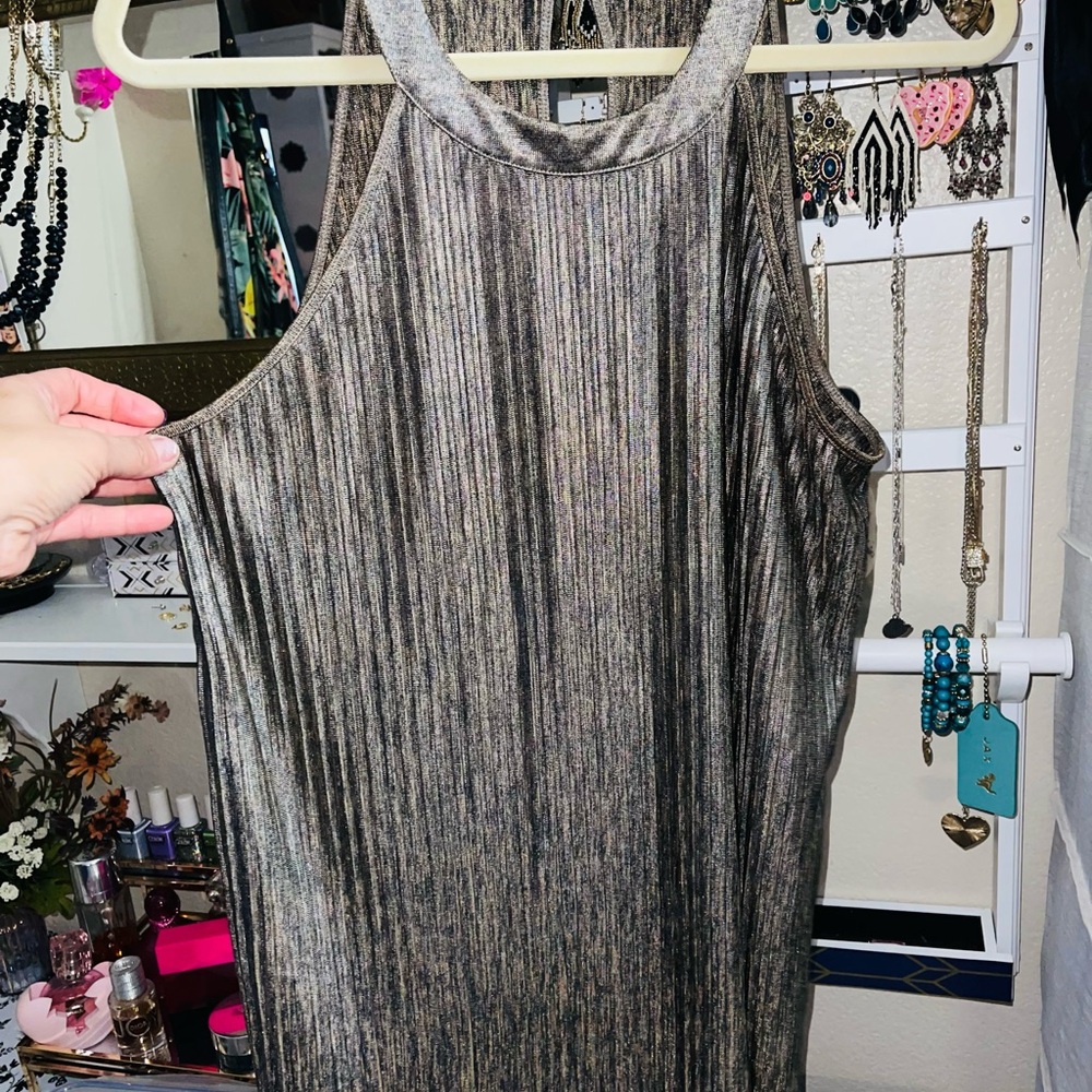 Torrid Shiny Metallic Sleeveless Top